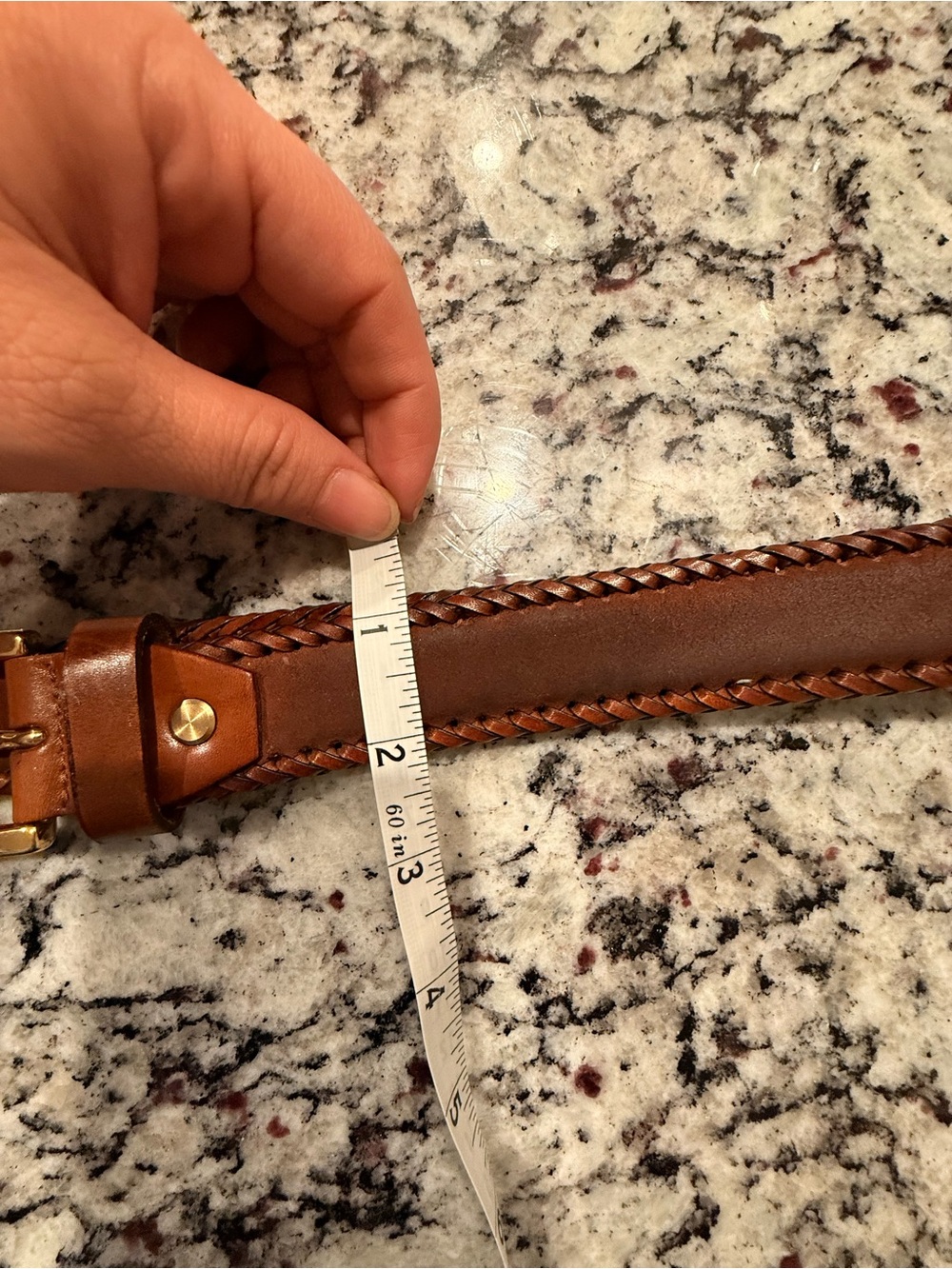 Ermenegildo Zegna Men's Brown Braided Leather Belt with solid brass buckle - Picture 8 of 14